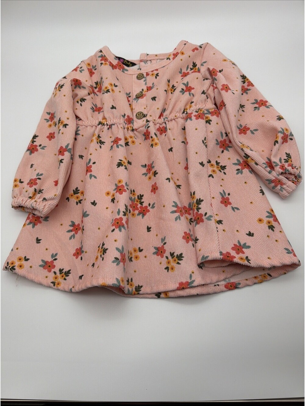 dELiA*s Spring Floral Babydoll Dress Retro Vibe 24 month pink